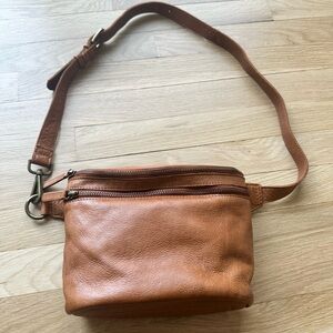 Vilenca Holland Genuine Leather Brown Crossbody Purse Bag